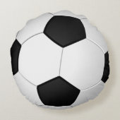 サッカーパーソナライズされたシニア・ナイト・ギフトアイディア ラウンドクッション (裏面)