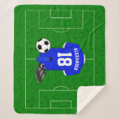 サッカーパーソナライズされたシャツ シェルパブランケット (正面)