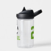 サッカーパーソナライズされたジャージーの名前 ウォーターボトル (左面)