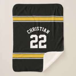 サッカーパーソナライズされたジャージーノベルティスポーツをテーマにした シェルパブランケット