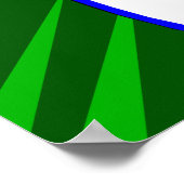 サッカーパーソナライズされたジャージーブルーとホワイト ポスター (角)