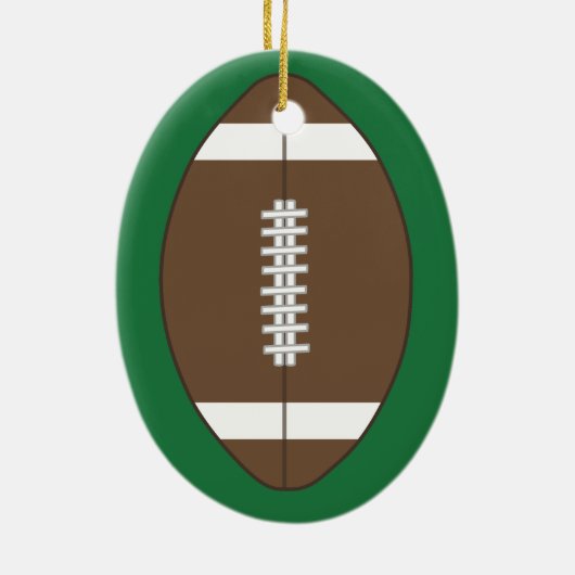 サッカーパーソナライズされたスポーツギフトオーナメント セラミックオーナメント (裏面)