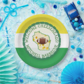 サッカーパーソナライズされたチーズヘッド紙プレート ペーパープレート (パーティー)