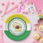 サッカーパーソナライズされたチーズヘッド紙プレート ペーパープレート (パーティー)