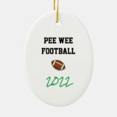 サッカーパーソナライズされたチームのスポーツ セラミックオーナメント (裏面)