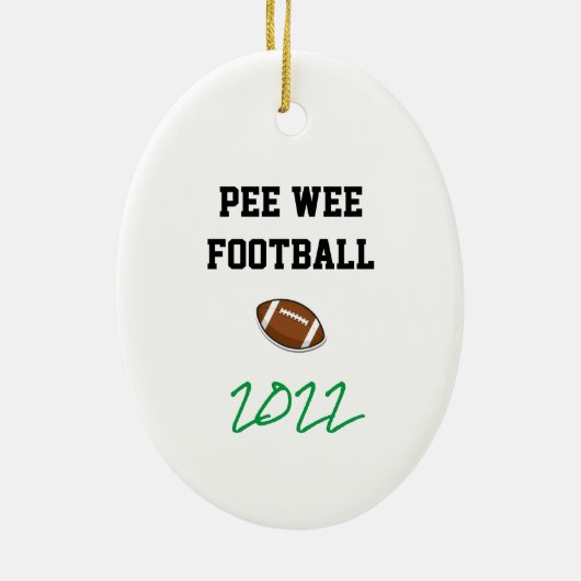 サッカーパーソナライズされたチームのスポーツ セラミックオーナメント (裏面)