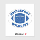 サッカーパーソナライズされたチーム名の青いシール シール (シート)