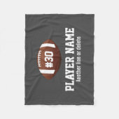 サッカーパーソナライズされたチーム名ジャージー番号 フリースブランケット (正面)