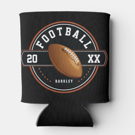 サッカーパーソナライズされたデザイン 缶クーラー (裏面)