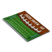 サッカーパーソナライズされたノートブックあなたの名前、番号 ノートブック (右側)