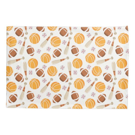 サッカーパーソナライズされたバスケットボール少年 枕カバー (裏面)