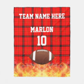 サッカーパーソナライズされたバッファロースポーツ フリースブランケット (正面)