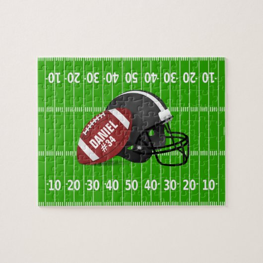 サッカーパーソナライズされたパズル ジグソーパズル (横)