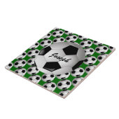 サッカーパーソナライズされたパターンのサッカーボール タイル (側面)