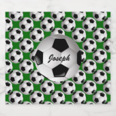 サッカーパーソナライズされたパターンのサッカーボール ビールラベル (シングルラベル)