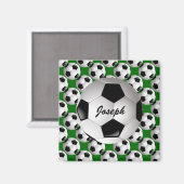 サッカーパーソナライズされたパターンのサッカーボール マグネット (正面/裏面)