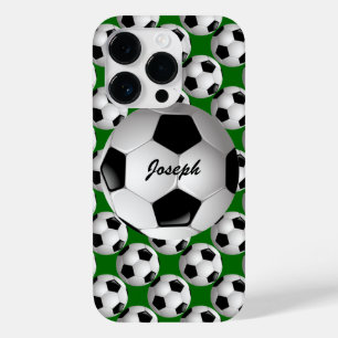 サッカーパーソナライズされたパターンのサッカーボール Case-Mate iPhone 14 PROケース