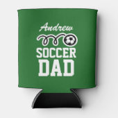 サッカーパーソナライズされたパパはクーラーをすることができる 缶クーラー (正面)