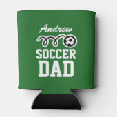 サッカーパーソナライズされたパパはクーラーをすることができる 缶クーラー (裏面)