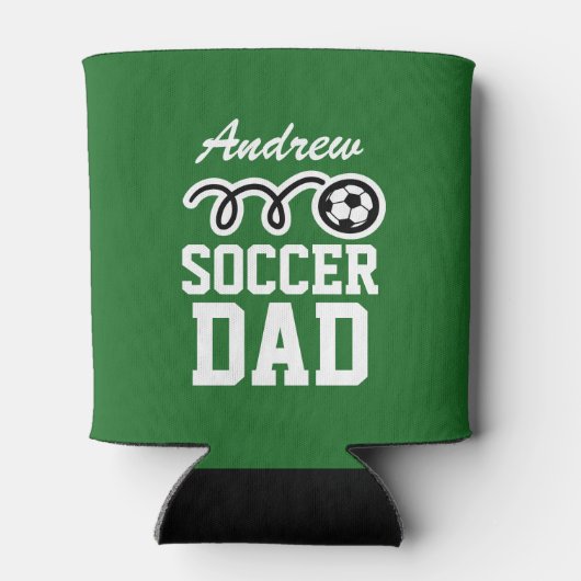 サッカーパーソナライズされたパパはクーラーをすることができる 缶クーラー (裏面)