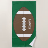 サッカーパーソナライズされたビーチタオル ビーチタオル (正面)