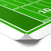 サッカーパーソナライズされたフィールドチーム名前をカスタムする ポスター (角)