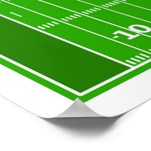 サッカーパーソナライズされたフィールドチーム名前をカスタムする ポスター (角)