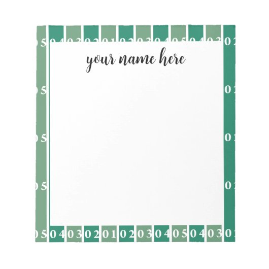 サッカーパーソナライズされたフィールドメモ帳 ノートパッド (正面)