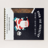 サッカーパーソナライズされたホリデーギフトジグソーパズル ジグソーパズル (横)