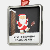 サッカーパーソナライズされたホリデーギフト メタルオーナメント (左)