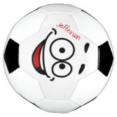 サッカーパーソナライズされたボールおもしろい顔 サッカーボール (回転)
