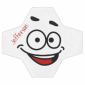 サッカーパーソナライズされたボールおもしろい顔 サッカーボール (フラット)