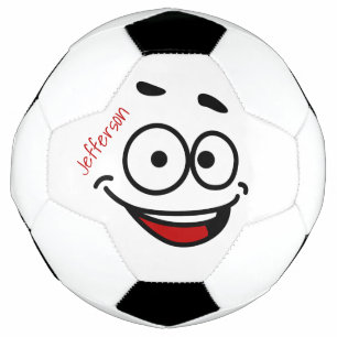 サッカーパーソナライズされたボールおもしろい顔 サッカーボール