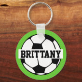 サッカーパーソナライズされたボールのキーチェーン キーホルダー (正面)