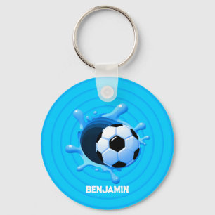 サッカーパーソナライズされたボールのキーチェーン キーホルダー