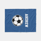 サッカーパーソナライズされたボールのフリースブランケット フリースブランケット (正面(横))