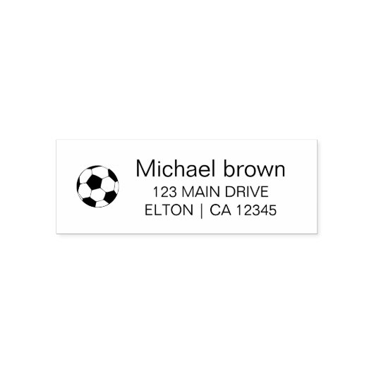 サッカーパーソナライズされたボールのロゴ セルフインキングスタンプ (デザイン)