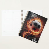 サッカーパーソナライズされたボールの名前と番号 プランナー手帳 (ディスプレー)