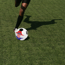 サッカーパーソナライズされたボールの名前を持つクロアチア国旗 サッカーボール