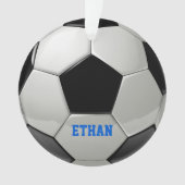 サッカーパーソナライズされたボールオーナメント オーナメント (正面)