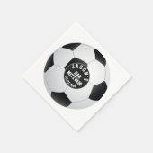 サッカーパーソナライズされたボールバー（ユダヤ教の）バル・ミツバー スタンダードカクテルナプキン (角)