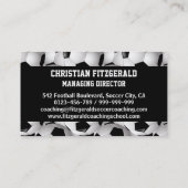 サッカーパーソナライズされたボールパターン白黒 名刺 (裏面)