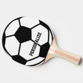 サッカーパーソナライズされたボールプリント卓球ラケット 卓球ラケット (横)