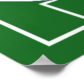 サッカーパーソナライズされたボール及びフィールド写真テンプレート ポスター (角)