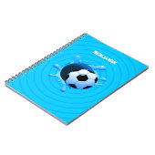 サッカーパーソナライズされたボール手帳 ノートブック (左側)