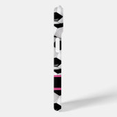 サッカーパーソナライズされたボール柄ブラックピンクホワイト Case-Mate iPhoneケース (裏面 / 右)