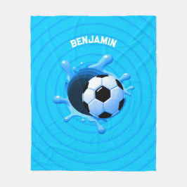 サッカーパーソナライズされたボール毛布 フリースブランケット