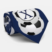サッカーパーソナライズされたボール競技モノグラム ネクタイ (ロール)