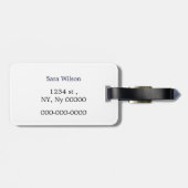 サッカーパーソナライズされたボール競技モノグラム ラゲッジタグ (裏面横)