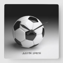 サッカーパーソナライズされたボール角壁時計